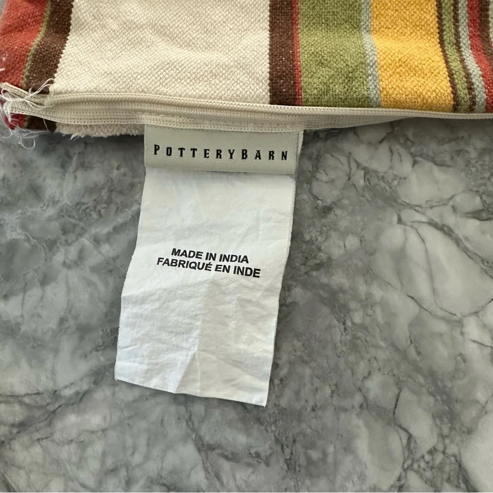 Pottery Barn Striped Pillow Cover - Picture 9 of 9